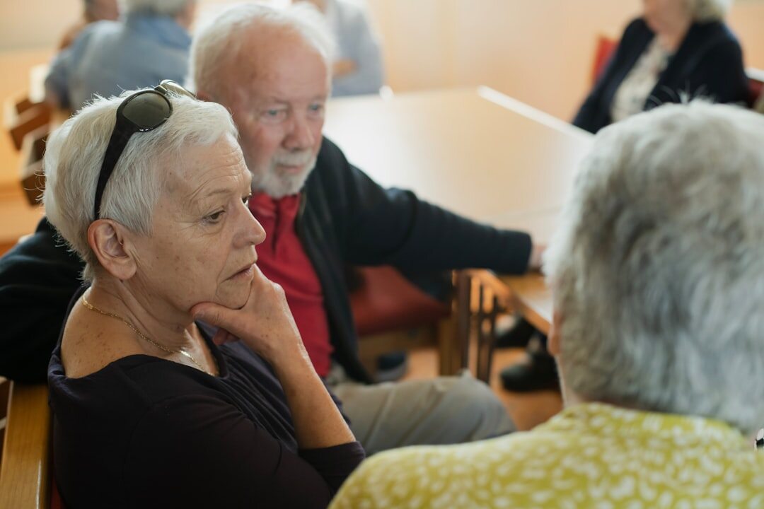 retired teacher talking